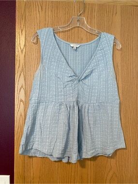 Lucky Brand Knot Front Tank Sleeveless Top